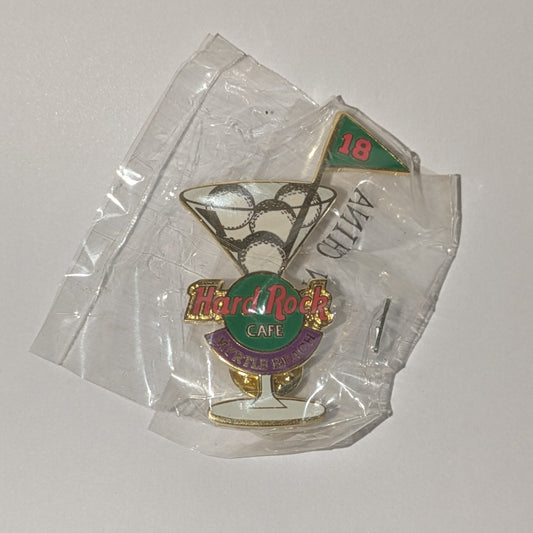 Hard Rock Cafe Myrtle Beach Martini Glass / Golf Lapel Pin